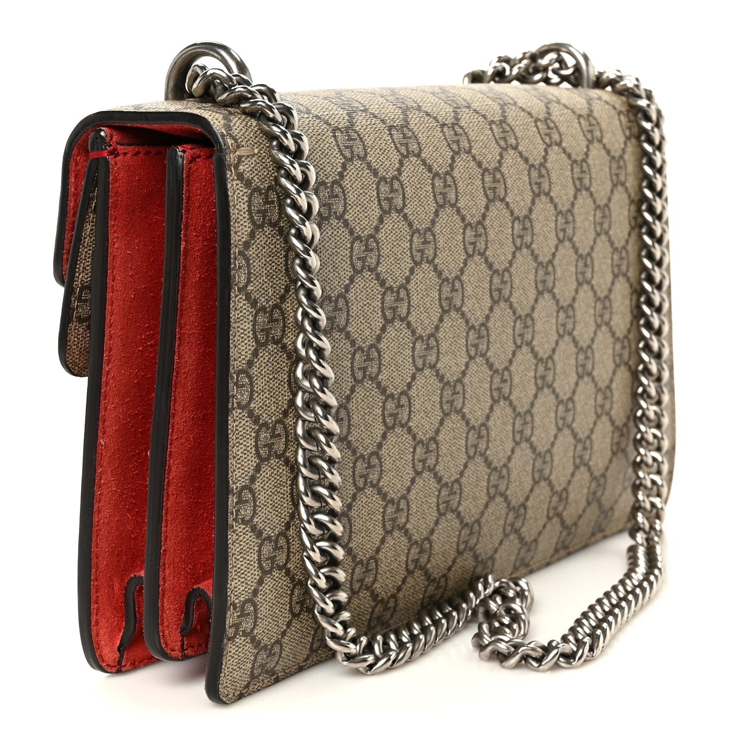 GG Supreme Monogram Small Dionysus Shoulder Bag Red