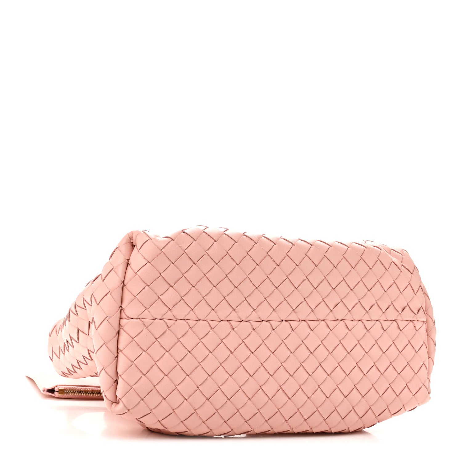 Calfskin Intrecciato Small Pinacoteca Tote Rose Barolo