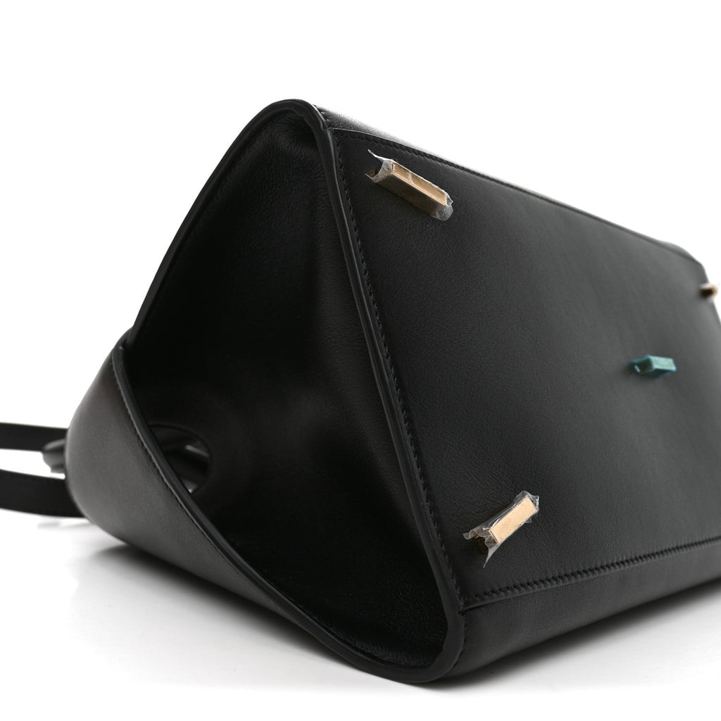 Calfskin Small Hug Bag Black Flame Red