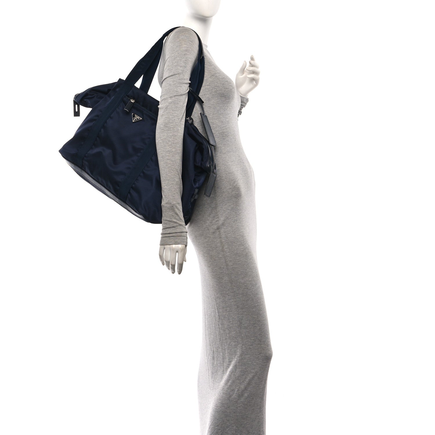 Re-Nylon Saffiano Duffle Bag Navy