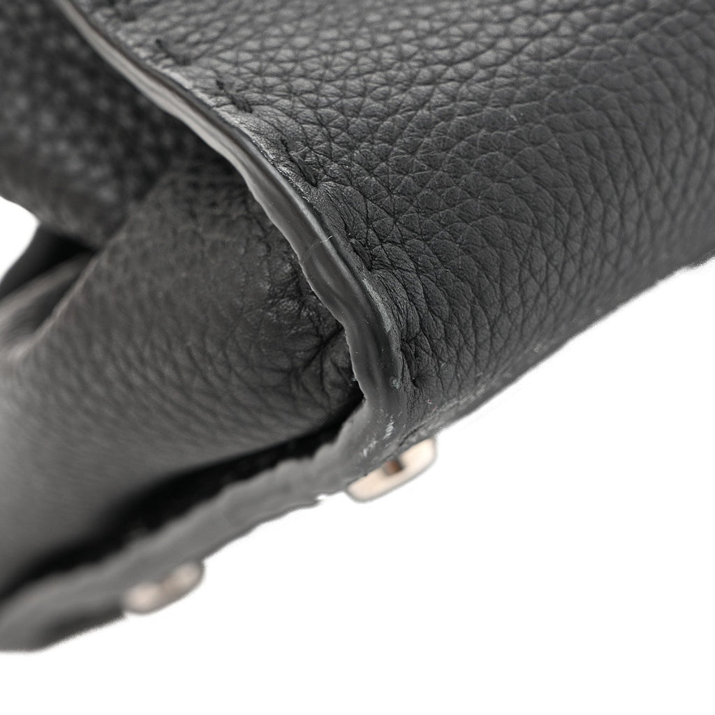 Cuoio Romano Selleria Bi-Color Large Peekaboo Iconic Satchel Black Mou