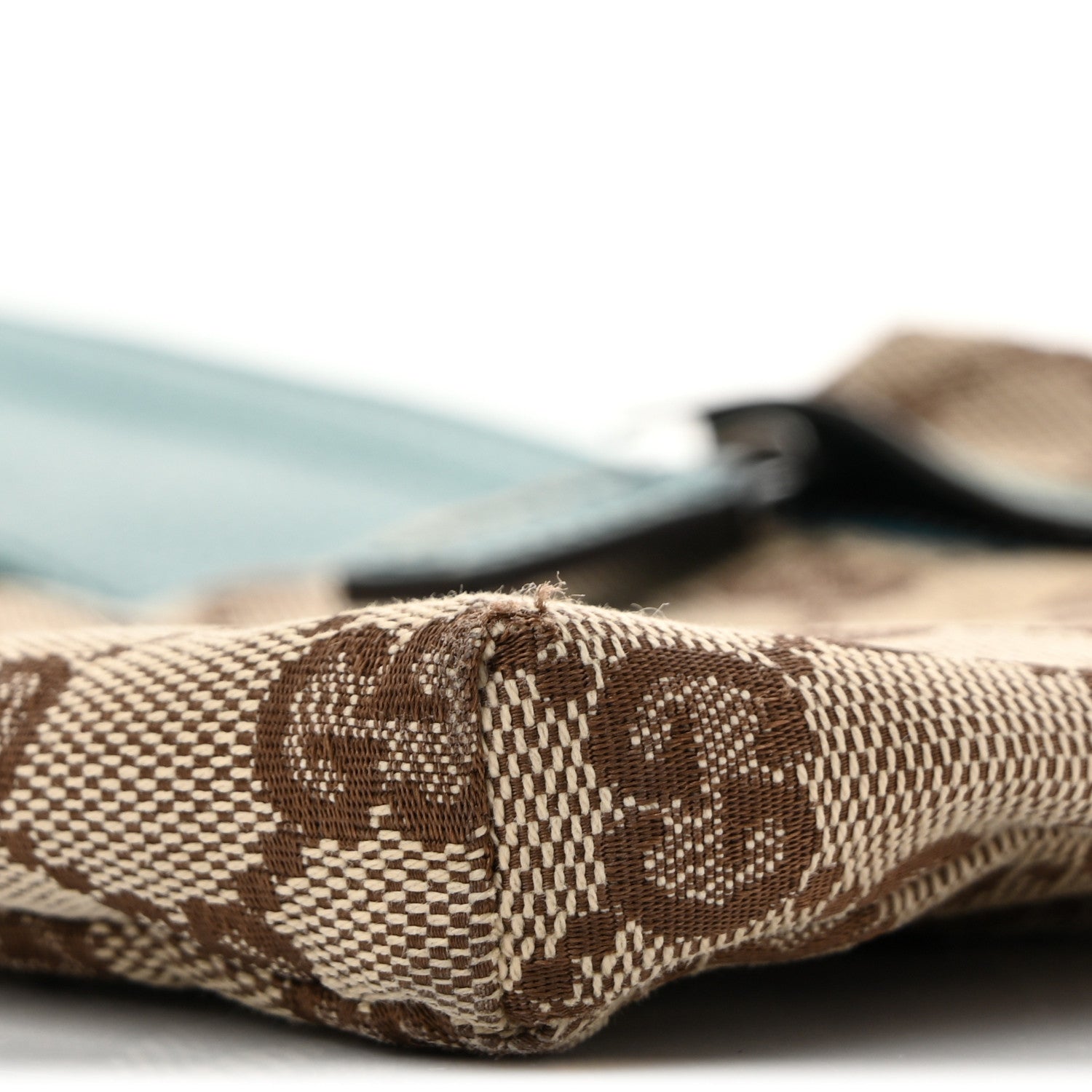 GG Monogram Web Double Pocket Belt Bag Turquoise