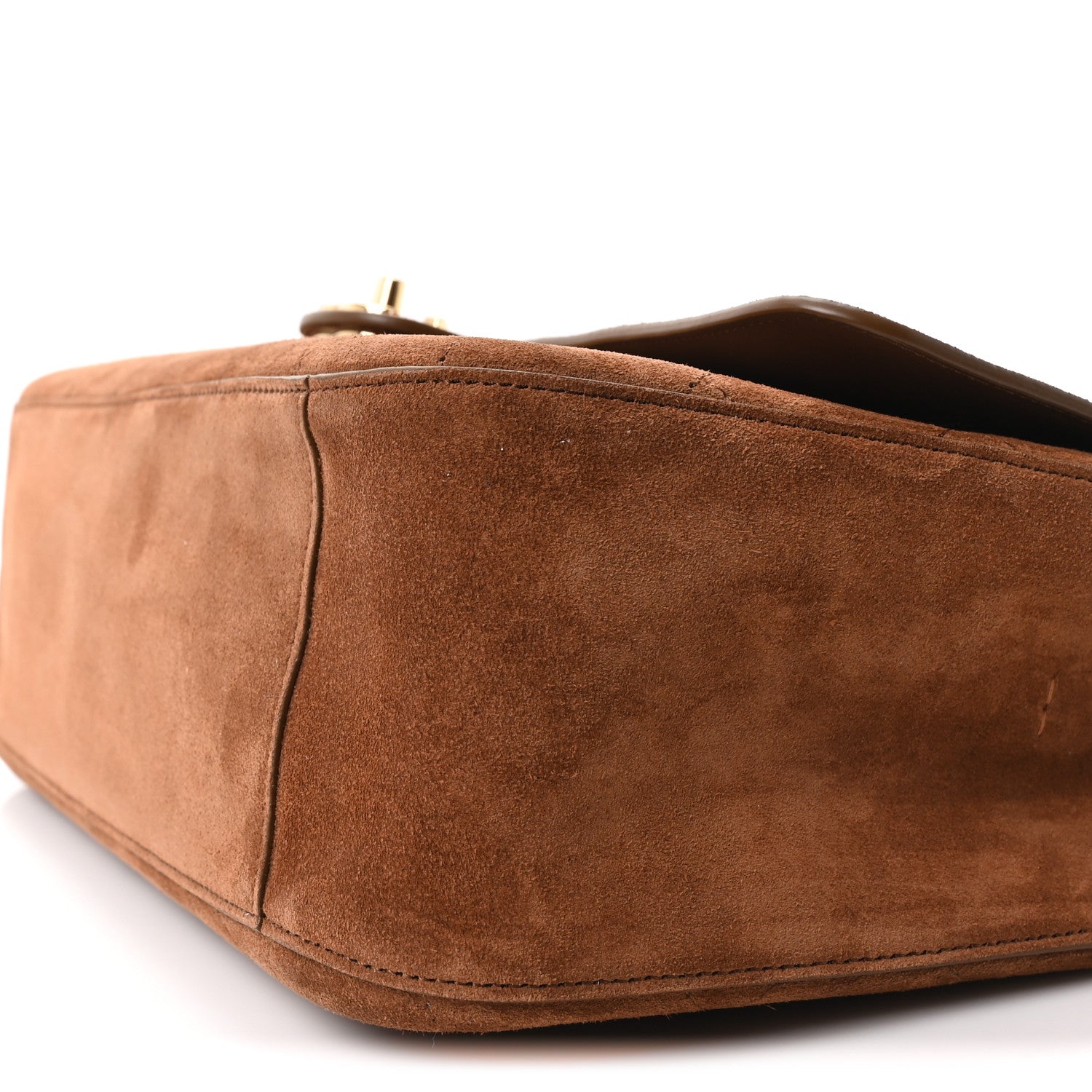 Suede Calfskin Small Souplissimo Maxi Flap Camel