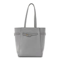 Calfskin Voyou Small North South Tote  Light Grey