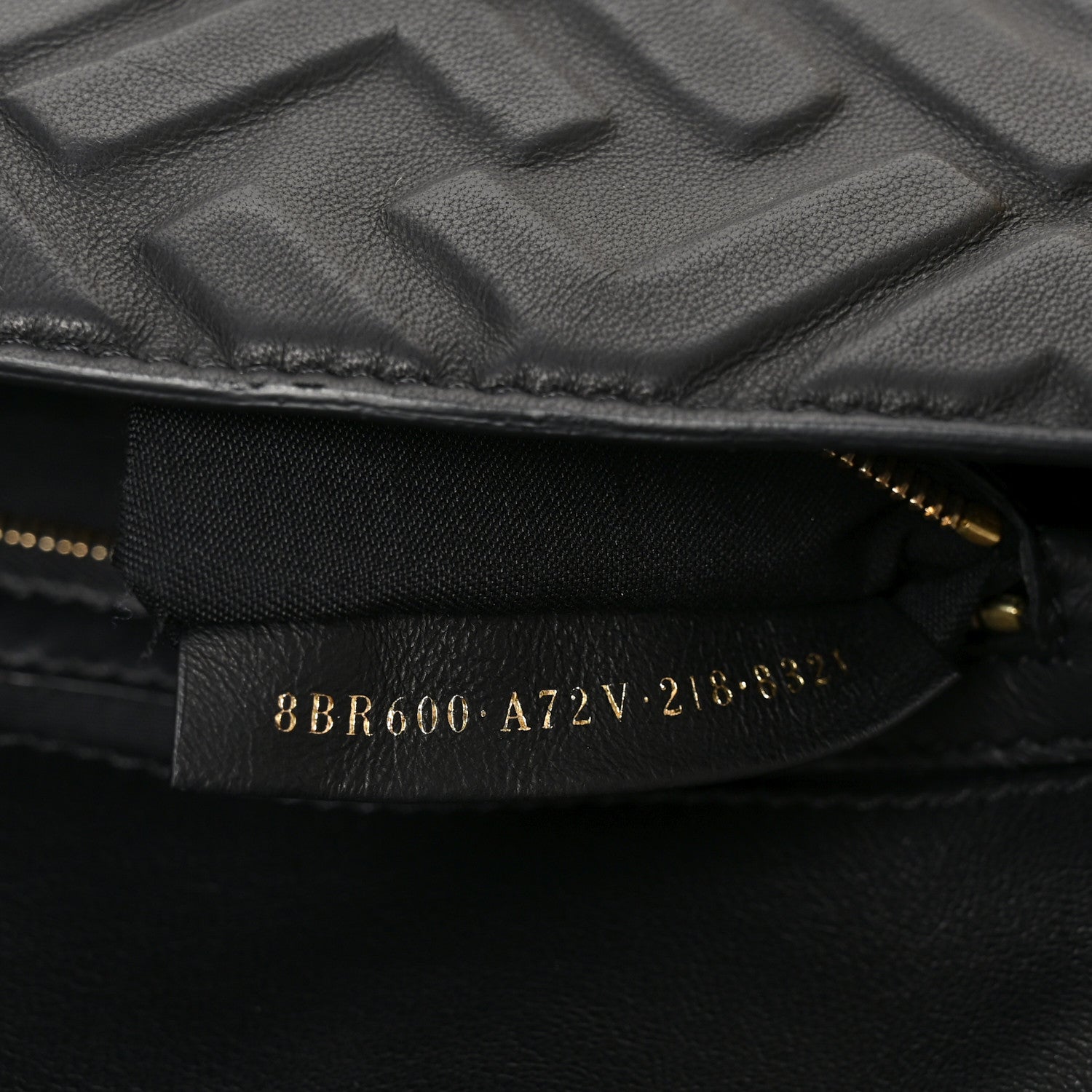 Nappa FF 1974 Embossed Baguette Black