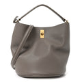 Supple Grained Calfskin Bucket 16 Bag Pebble