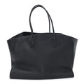 Matte Grained Calfskin Marlo Tote Black