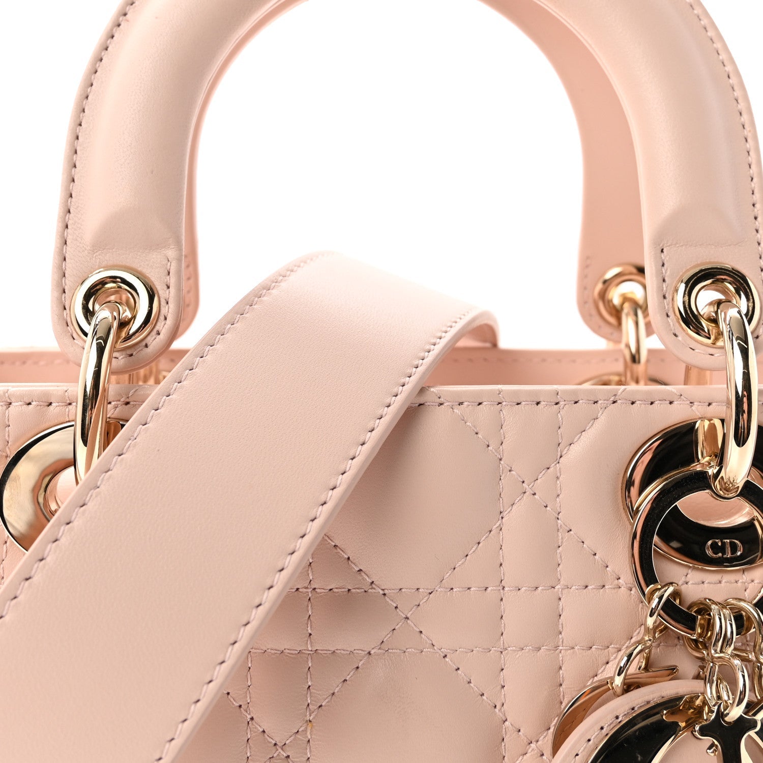 Lambskin Cannage Small My ABCDior Lady Dior Light Pink