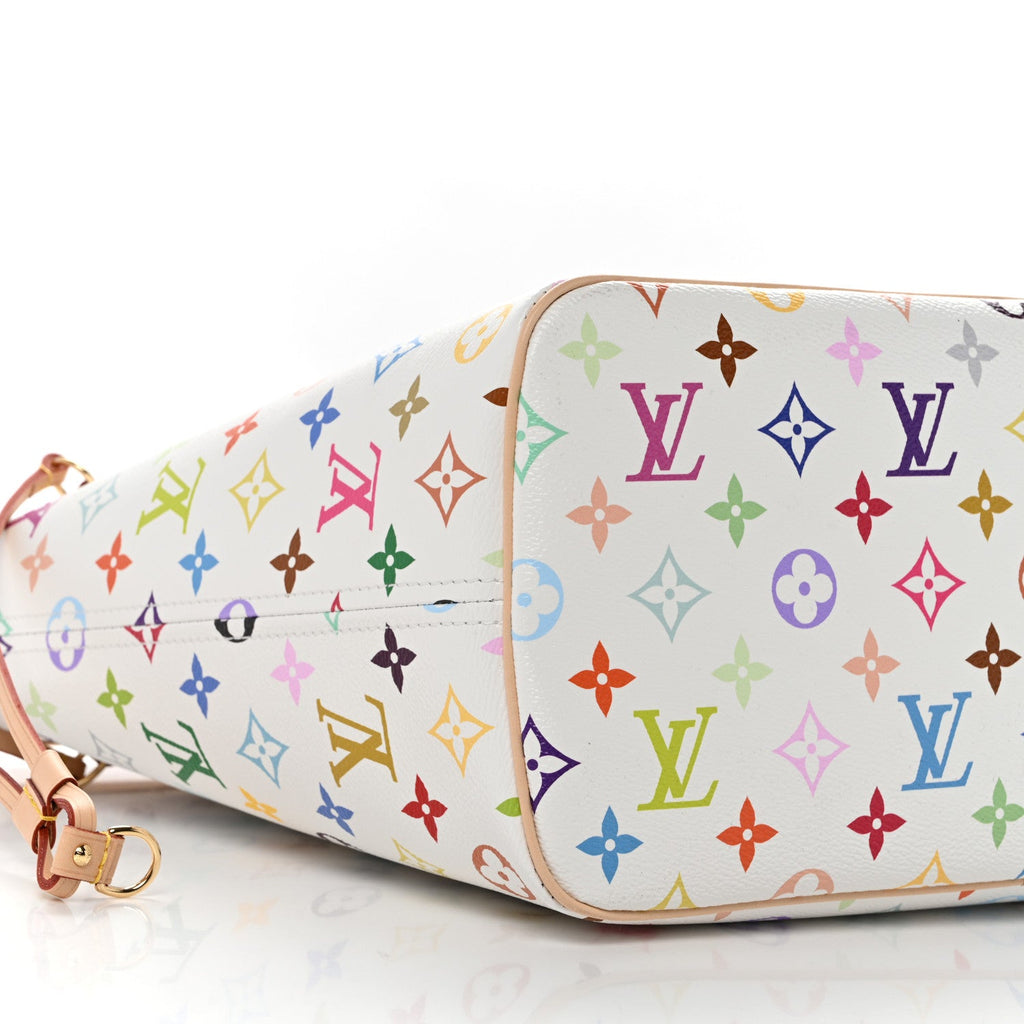 LV X TM Monogram Multicolor Neverfull MM White