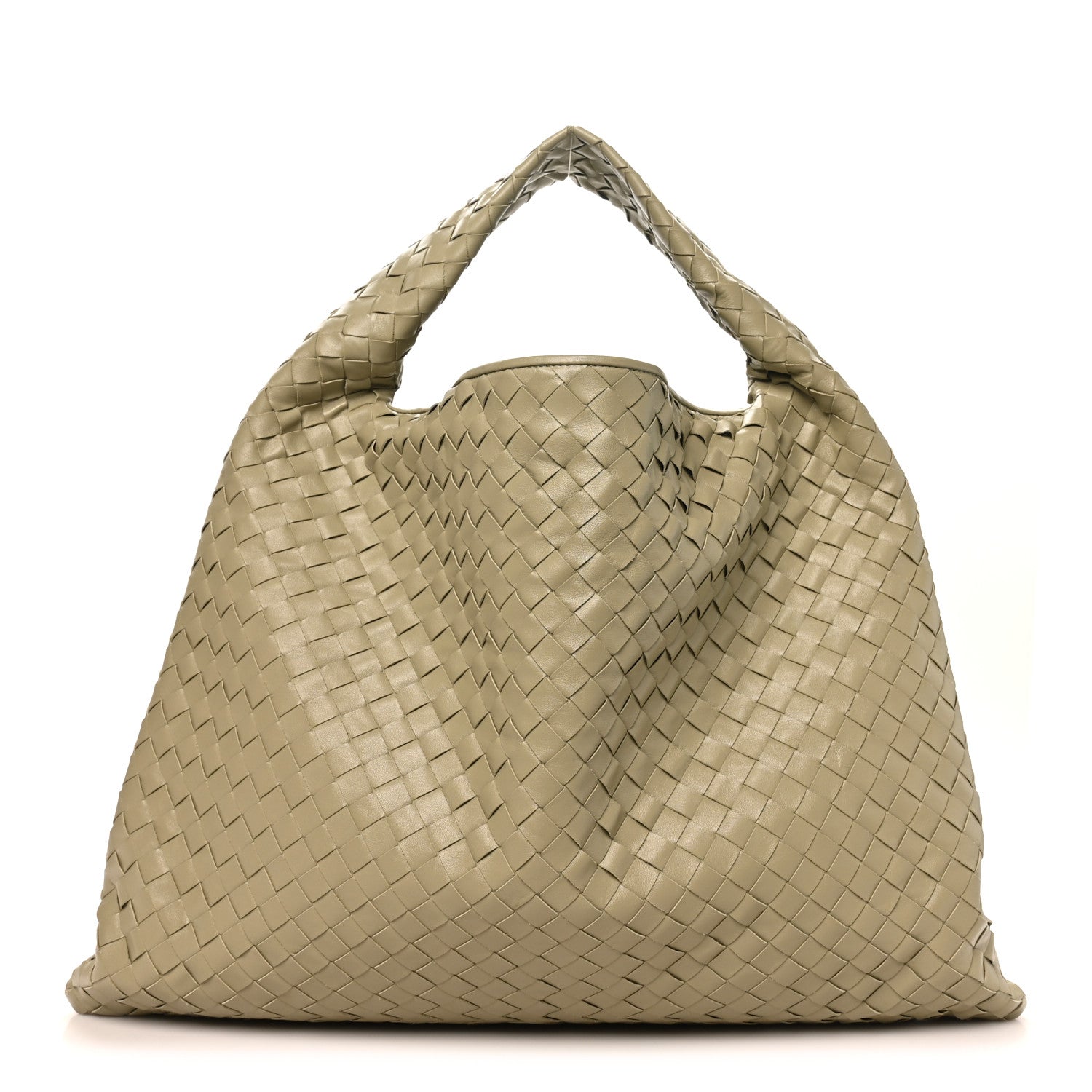 Calfskin Intrecciato Large Hop Travertine