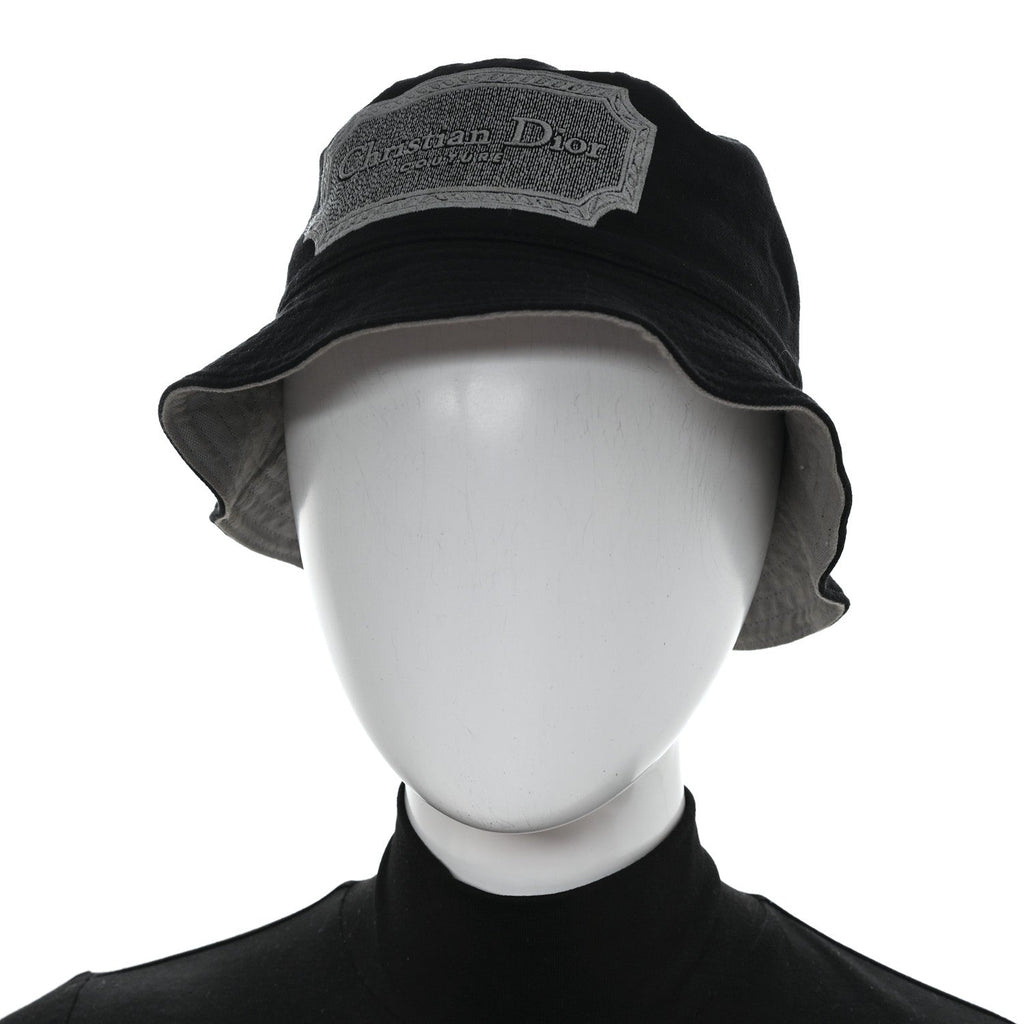 Cotton Logo Bucket Hat S Black