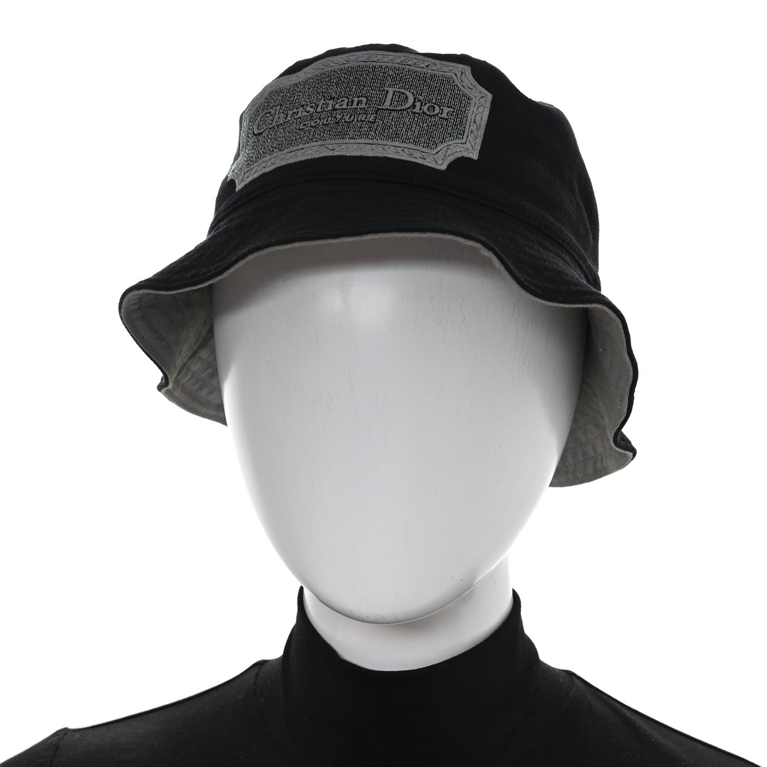 Cotton Logo Bucket Hat S Black