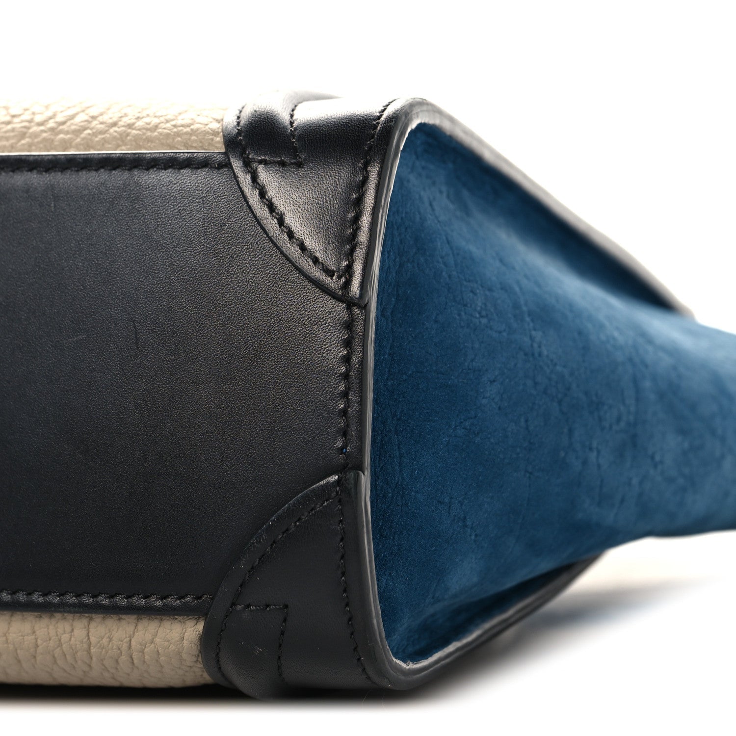 Bullhide Calfskin Nubuck Nano Tri-Color Luggage Light Taupe