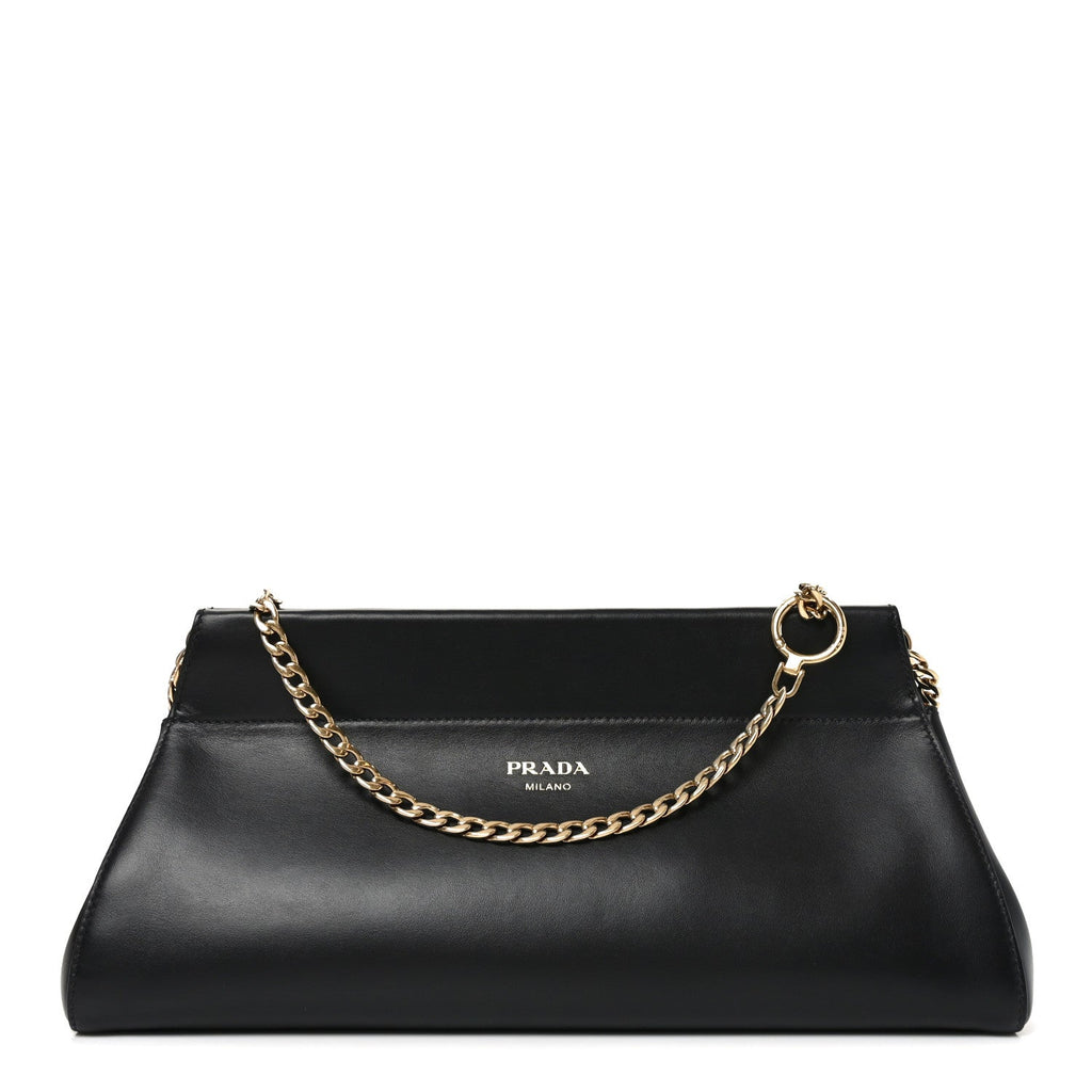 Calfskin Medium Enchaine Bag Black