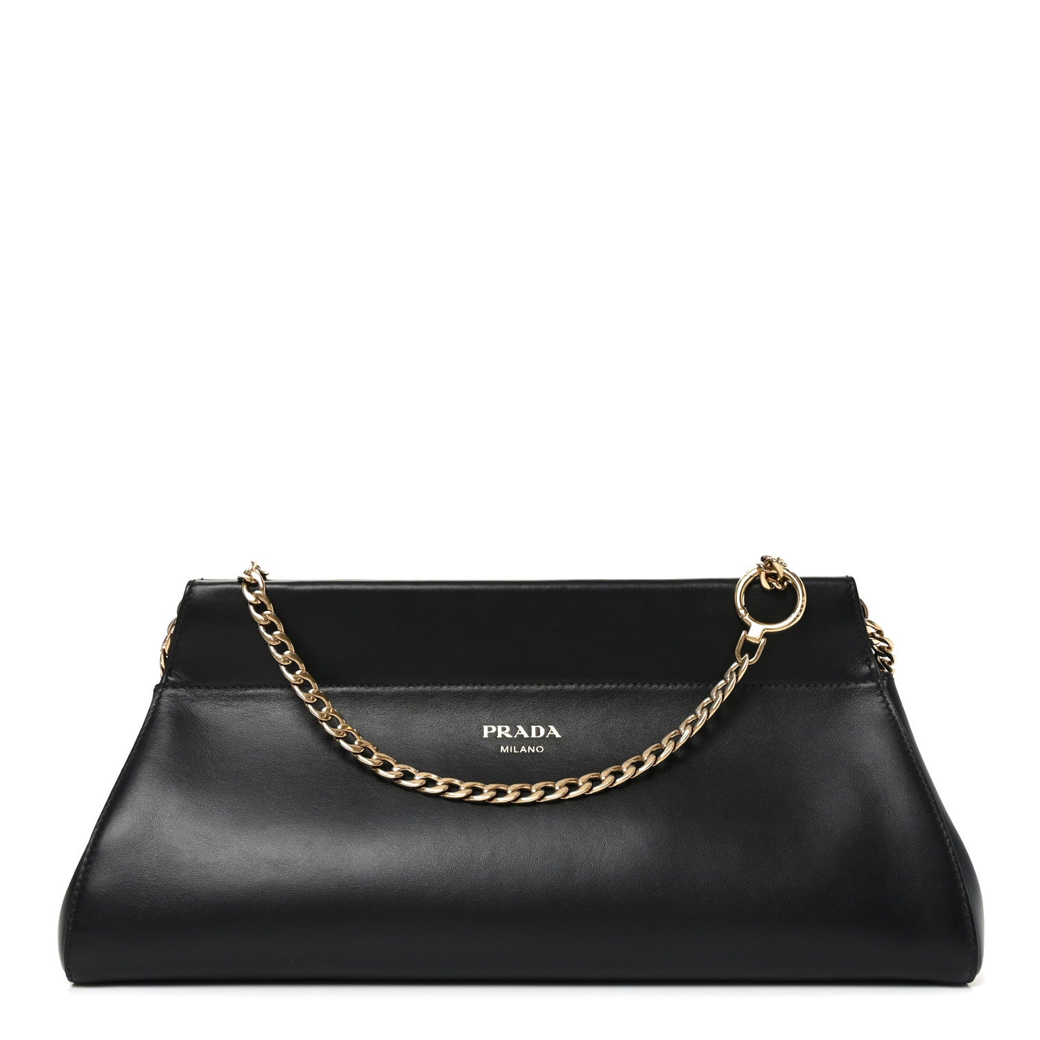 Calfskin Medium Enchaine Bag Black