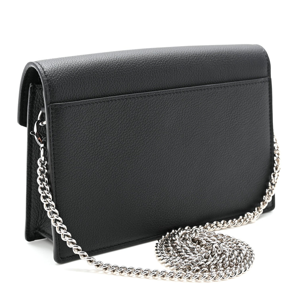 Soft Calfskin My Lockme Chain Pochette Black