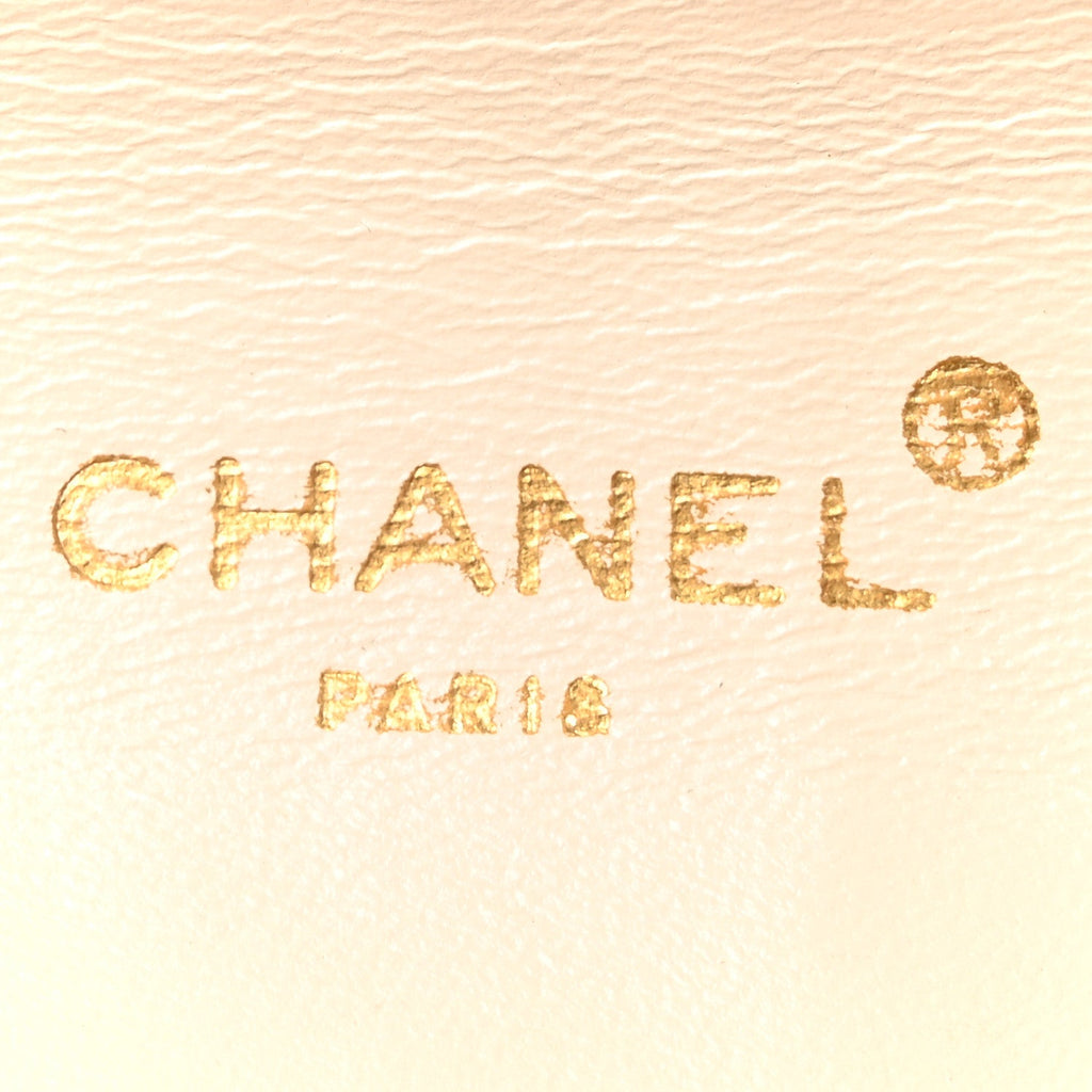 Lambskin Quilted Small Single Flap Beige