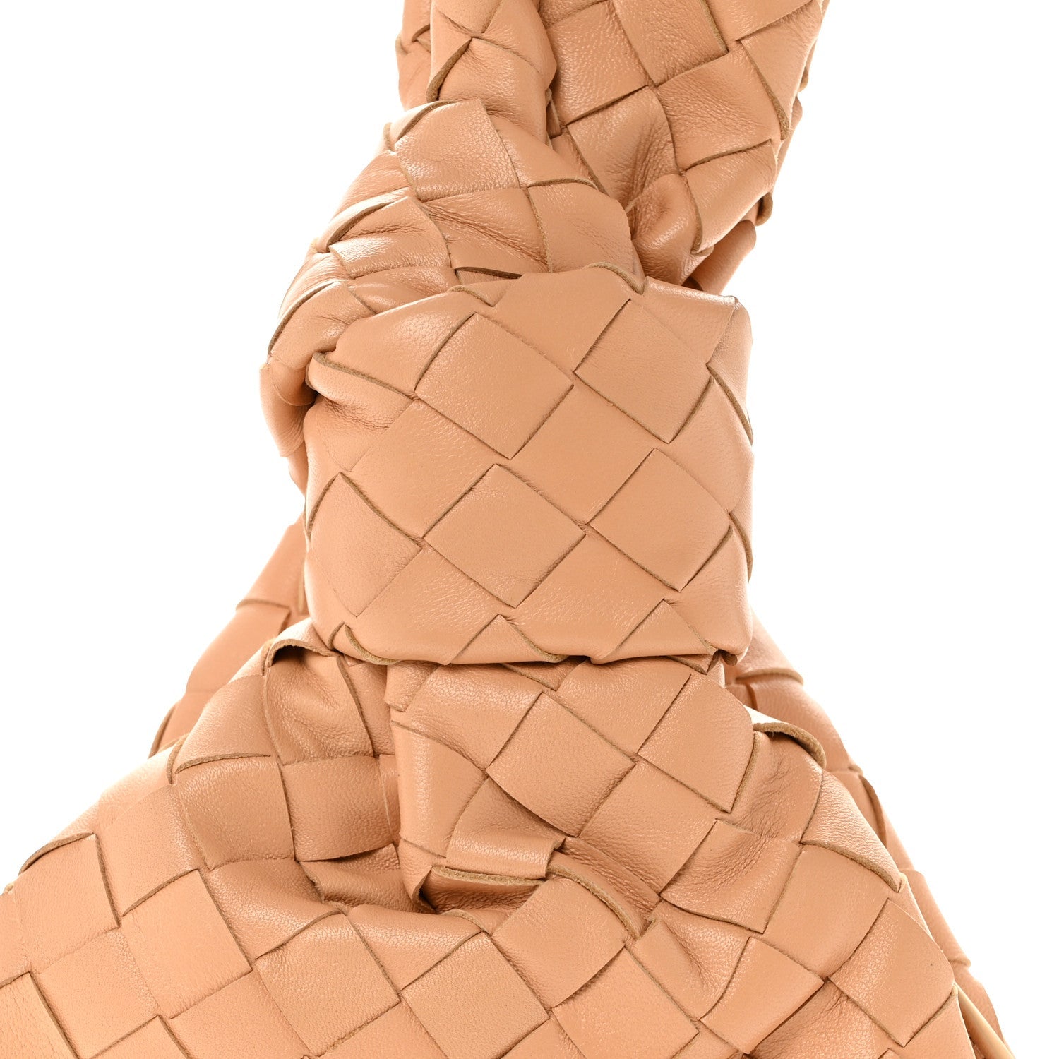 Nappa Intrecciato Mini BV Twist Almond