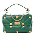 Nappa Large Roman Stud Shoulder Bag Jungle
