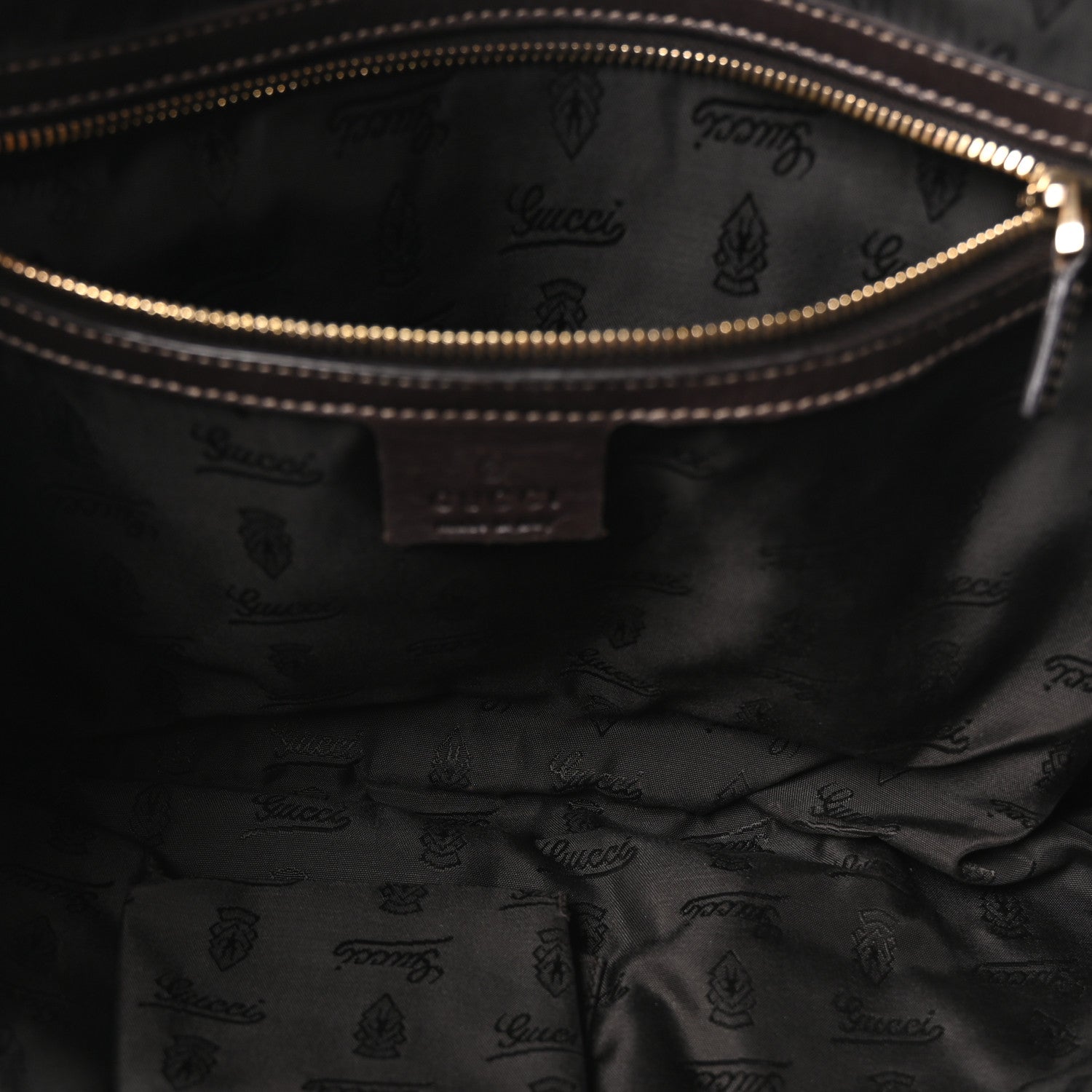 Crystal Monogram Large Hysteria Clutch Brown