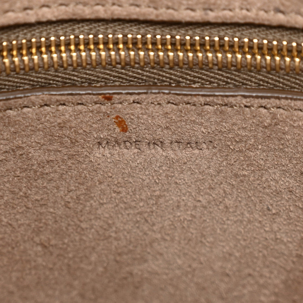 Soft Grained Calfskin Sangle Bucket Bag Taupe