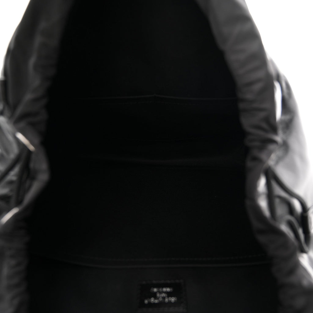 Shiny Calfskin Montsouris Cargo Backpack Black