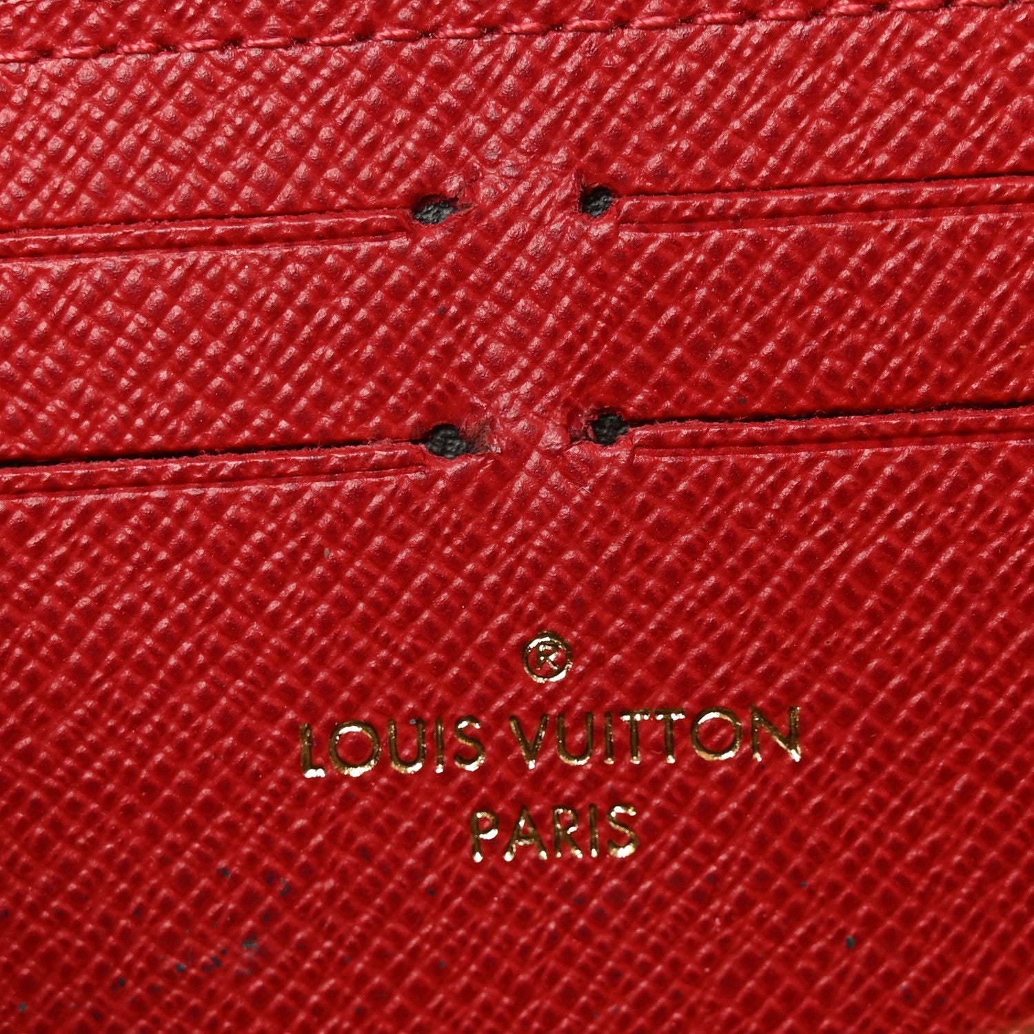 Damier Ebene Clemence Wallet Cherry
