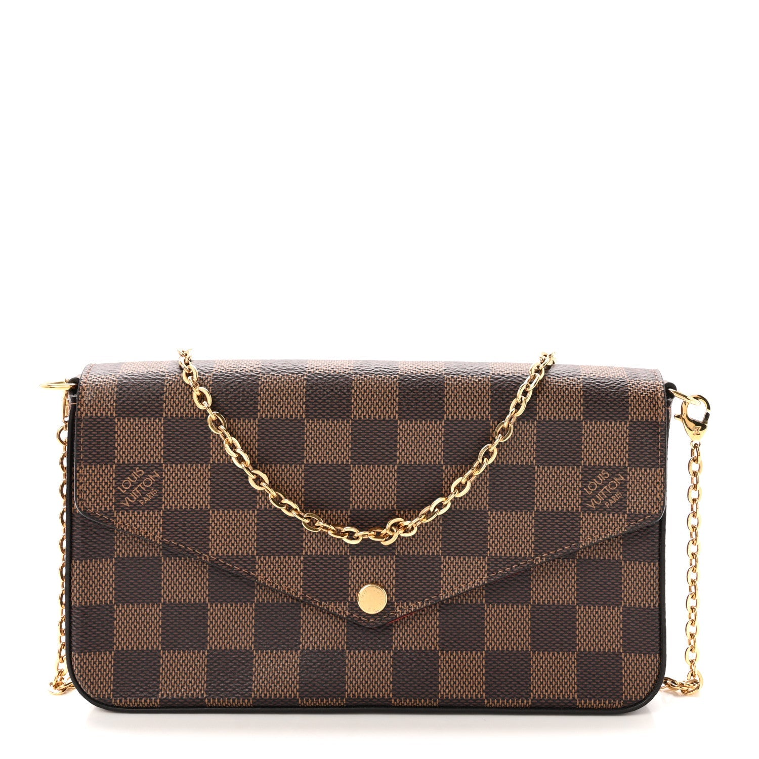 Damier Ebene Pochette Felicie Chain Wallet
