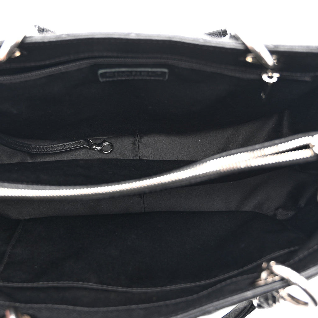 Caviar Quilted Grand Shopping Tote GST Black