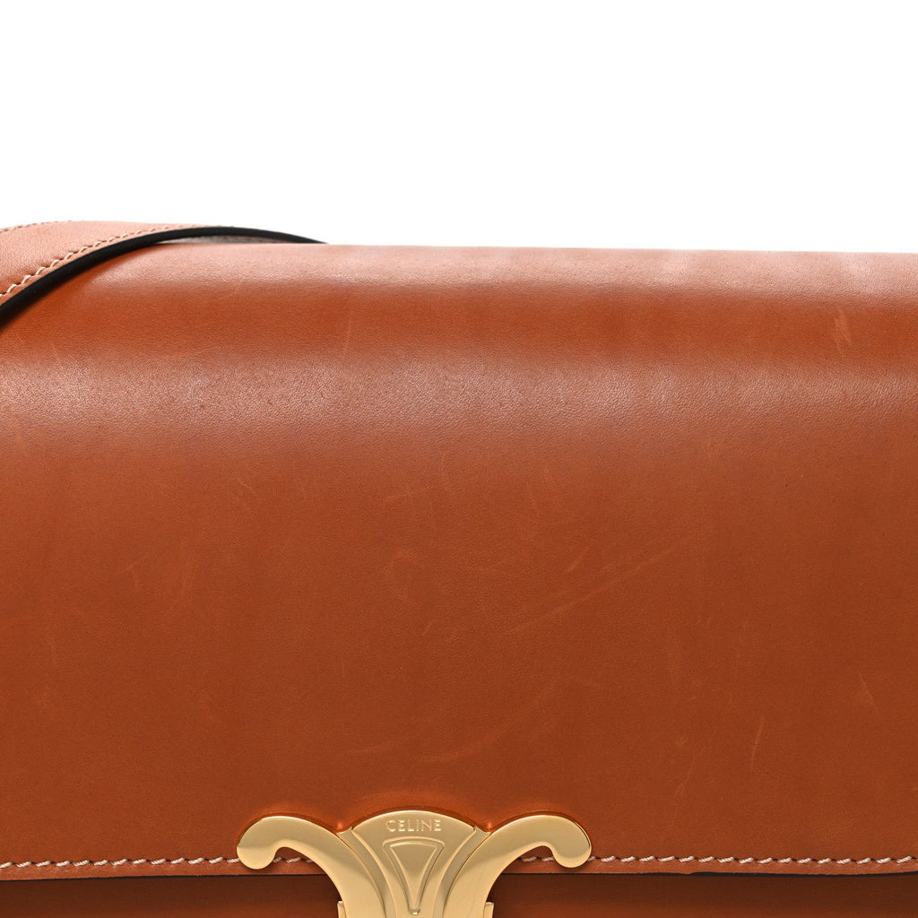 Natural Calfskin Medium Triomphe Tan
