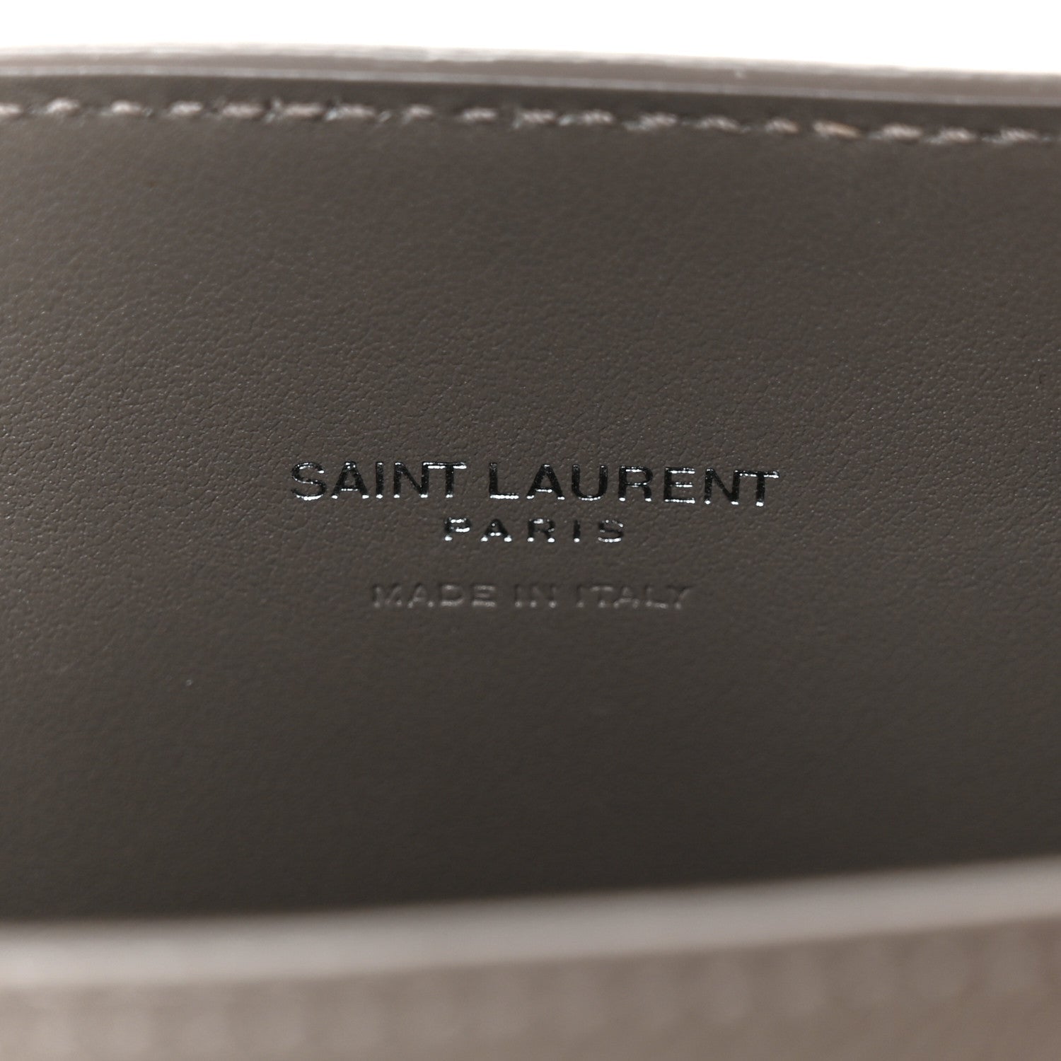 Grained Calfskin Topstich Baby Sac De Jour Fog