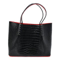Calfskin Crocodile Embossed Spikes Large Cabarock Black