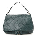 Glazed Calfskin Stitched XL On The Road Flap Blue