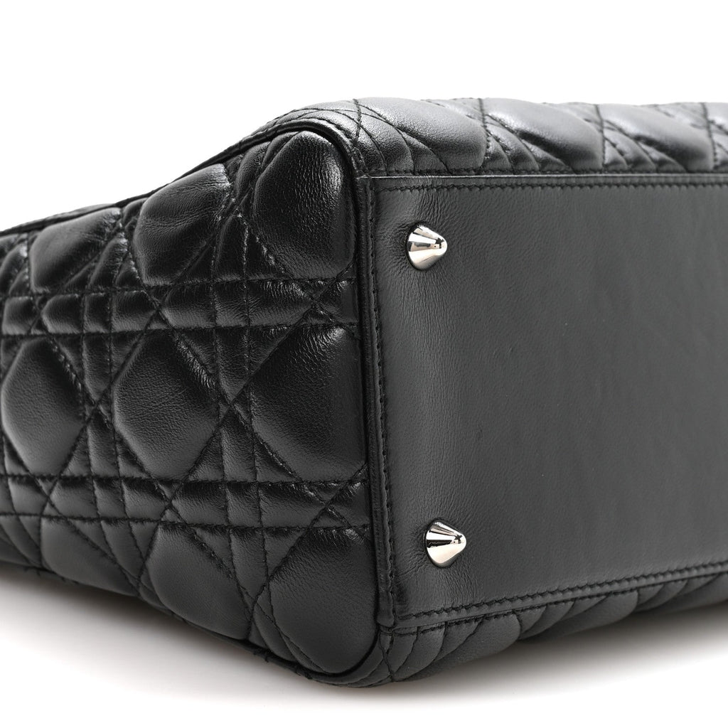 Lambskin Cannage Medium Lady Dior Black