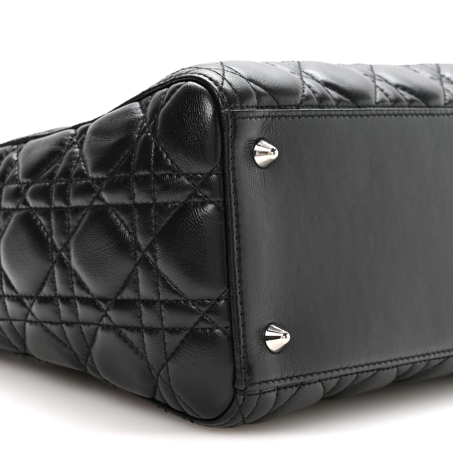 Lambskin Cannage Medium Lady Dior Black