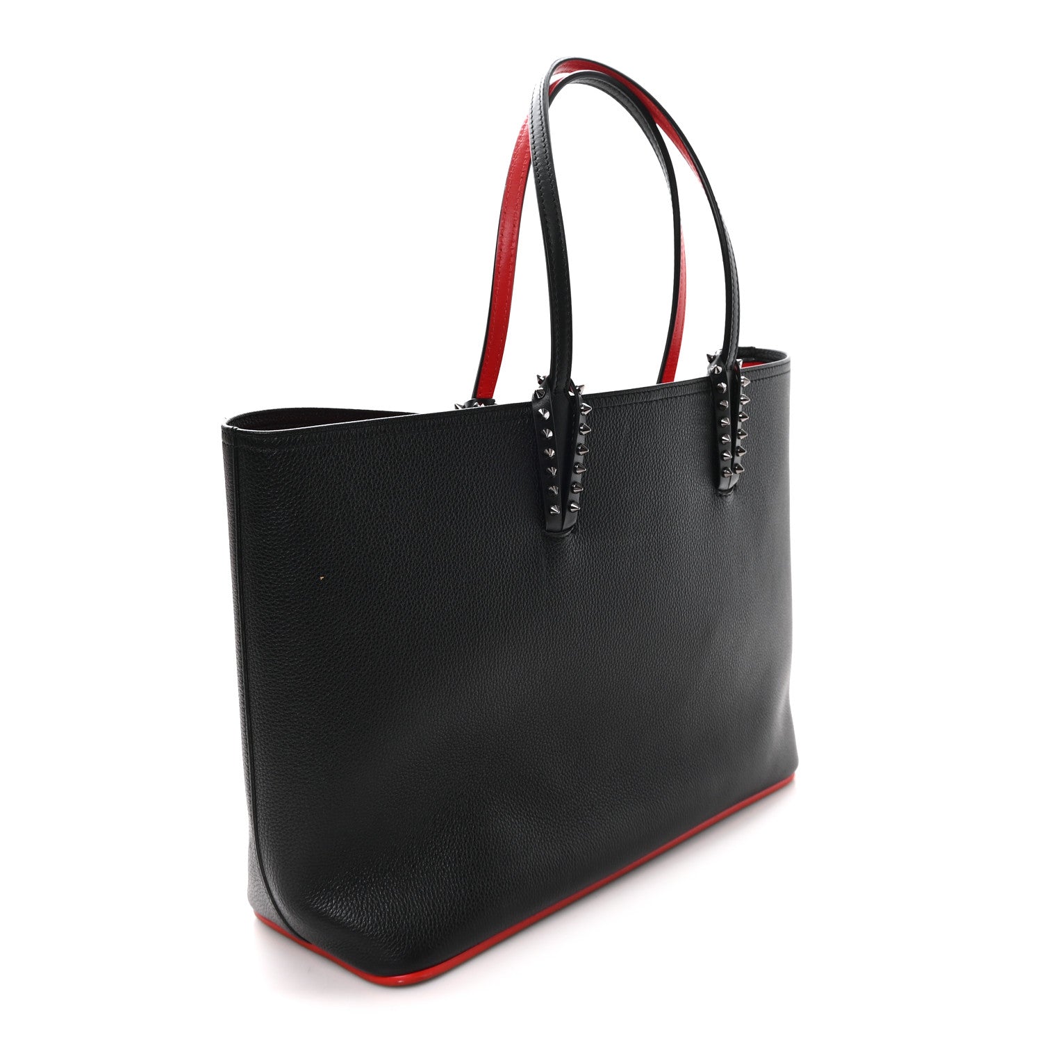 Calfskin Spikes East West Cabata Tote Black