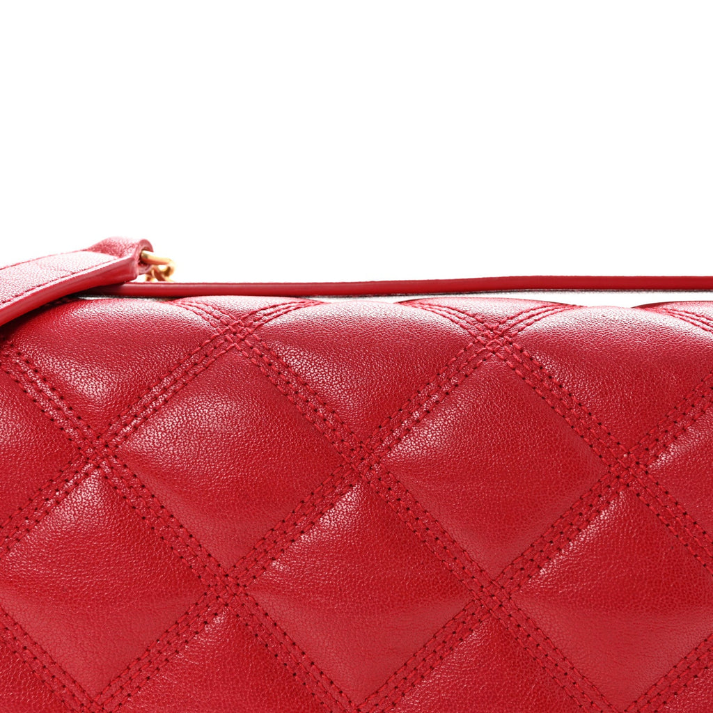 Lambskin Quilted Mini Becky Chain Bag Rouge Eros