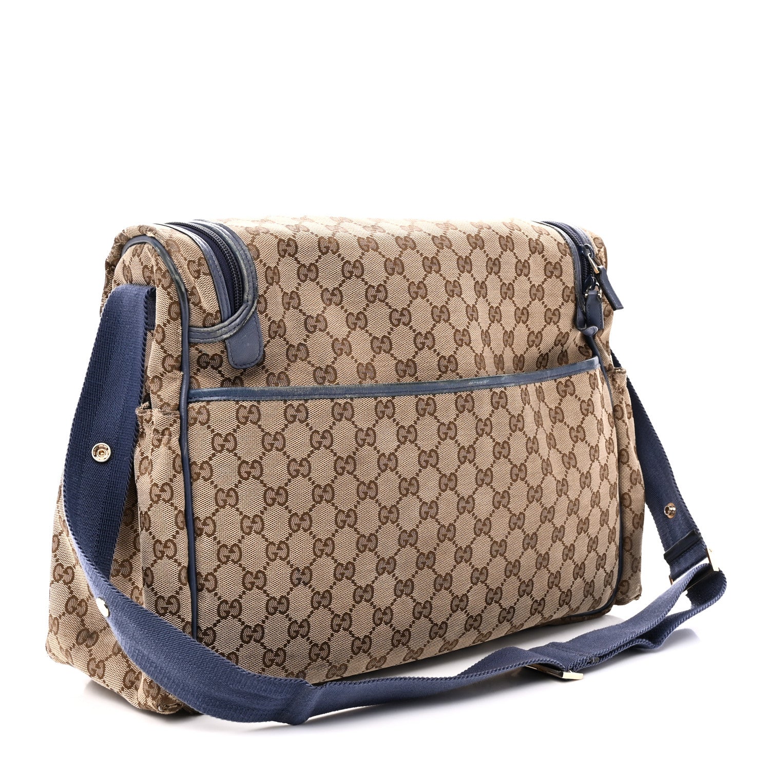 Monogram Natural Pigskin Large Diaper Bag Beige Ebony Cocoa Dark Chocolate