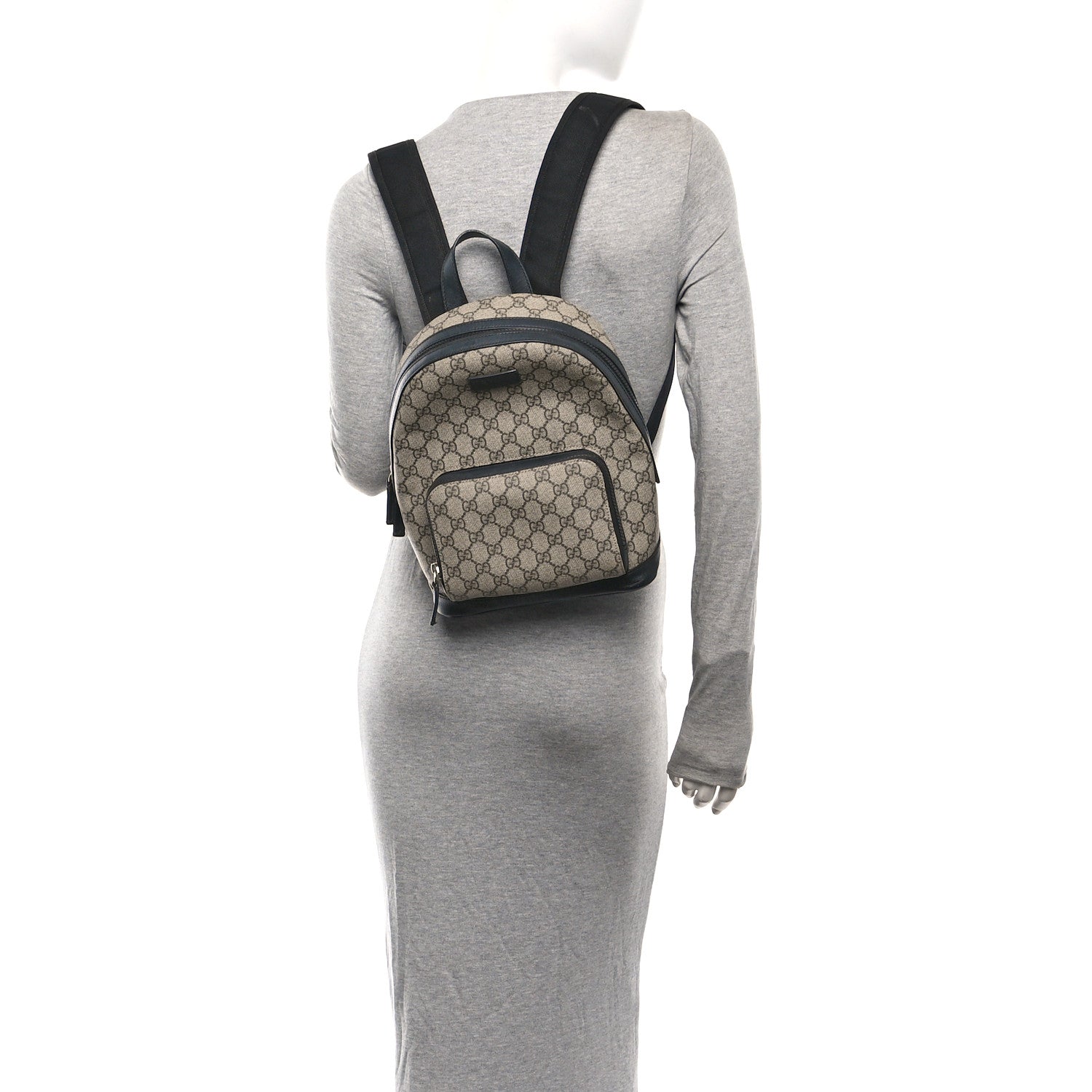 GG Supreme Monogram Small Eden Day Backpack Black