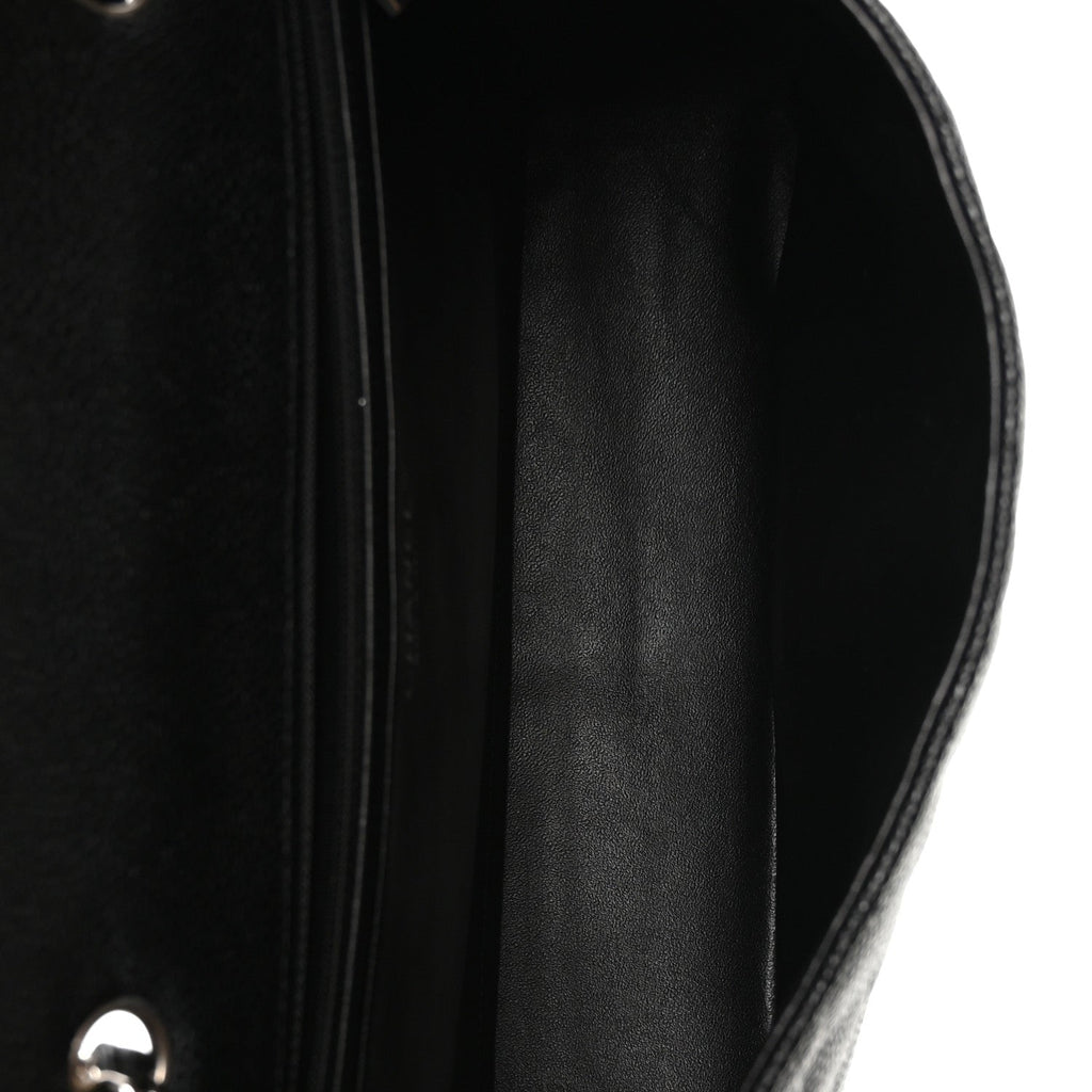 Caviar Quilted Jumbo Single Flap Black