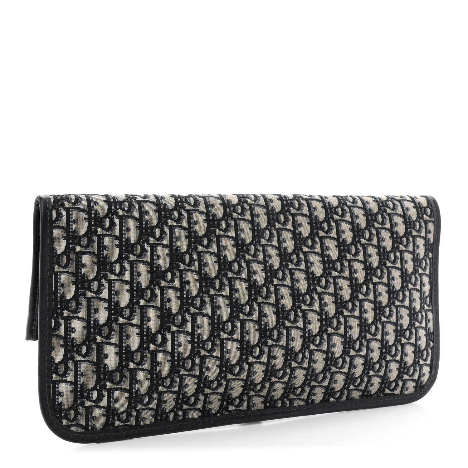 Oblique Fold Over Clutch Blue