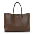 Calfskin Archetype Large Shopping Tote Light Brown