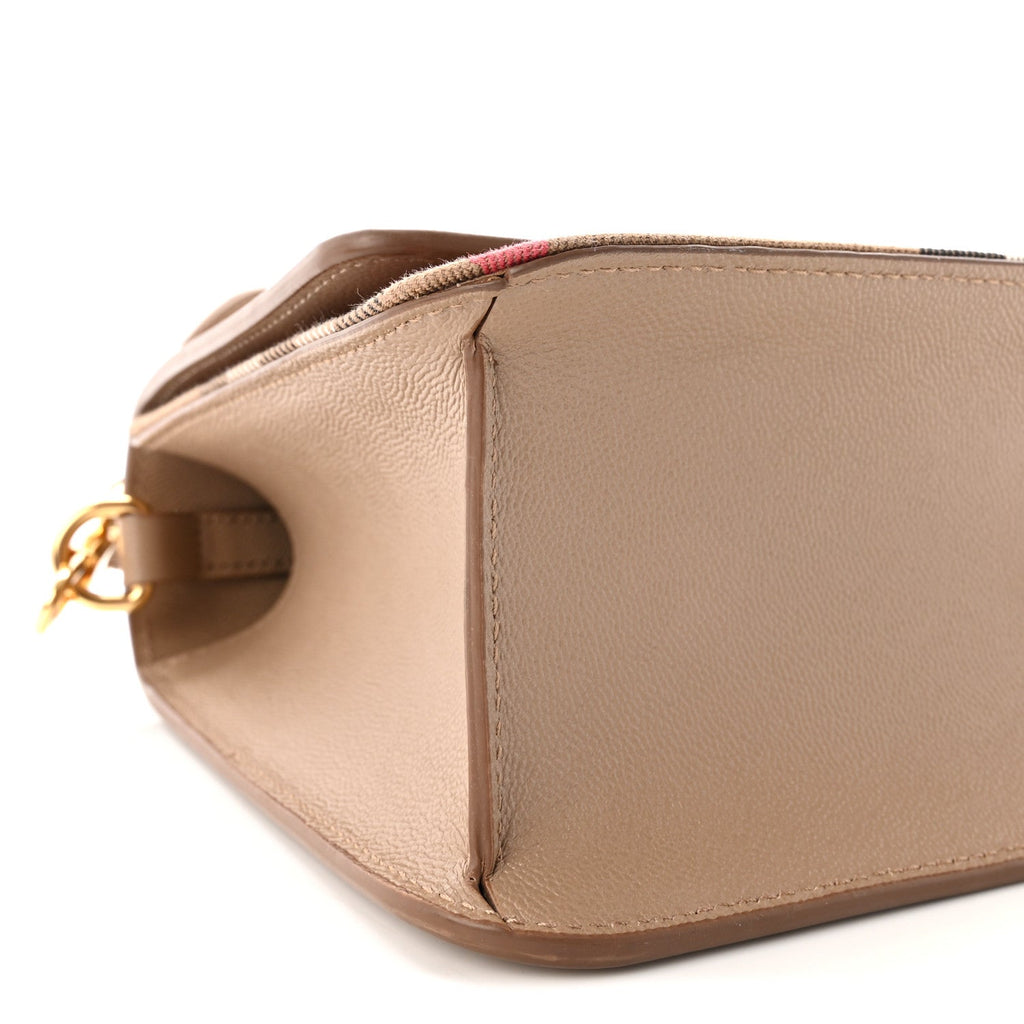 Derby Calfskin House Check Mackford Crossbody Bag Camel