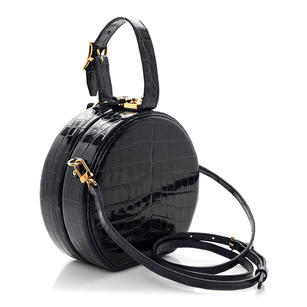 Crocodile Petite Boite Chapeau Navy