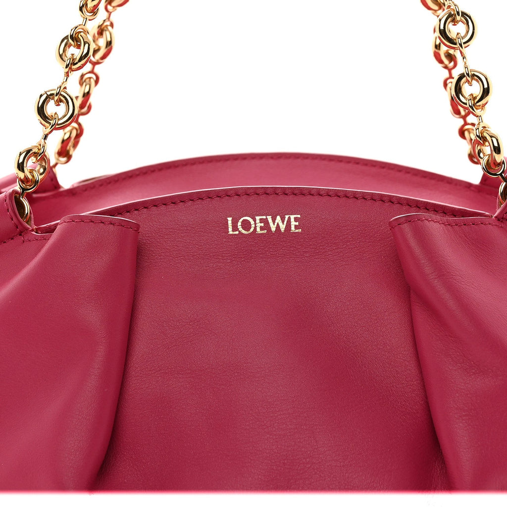 Shiny Nappa Calfskin Small Paseo Bag Magenta
