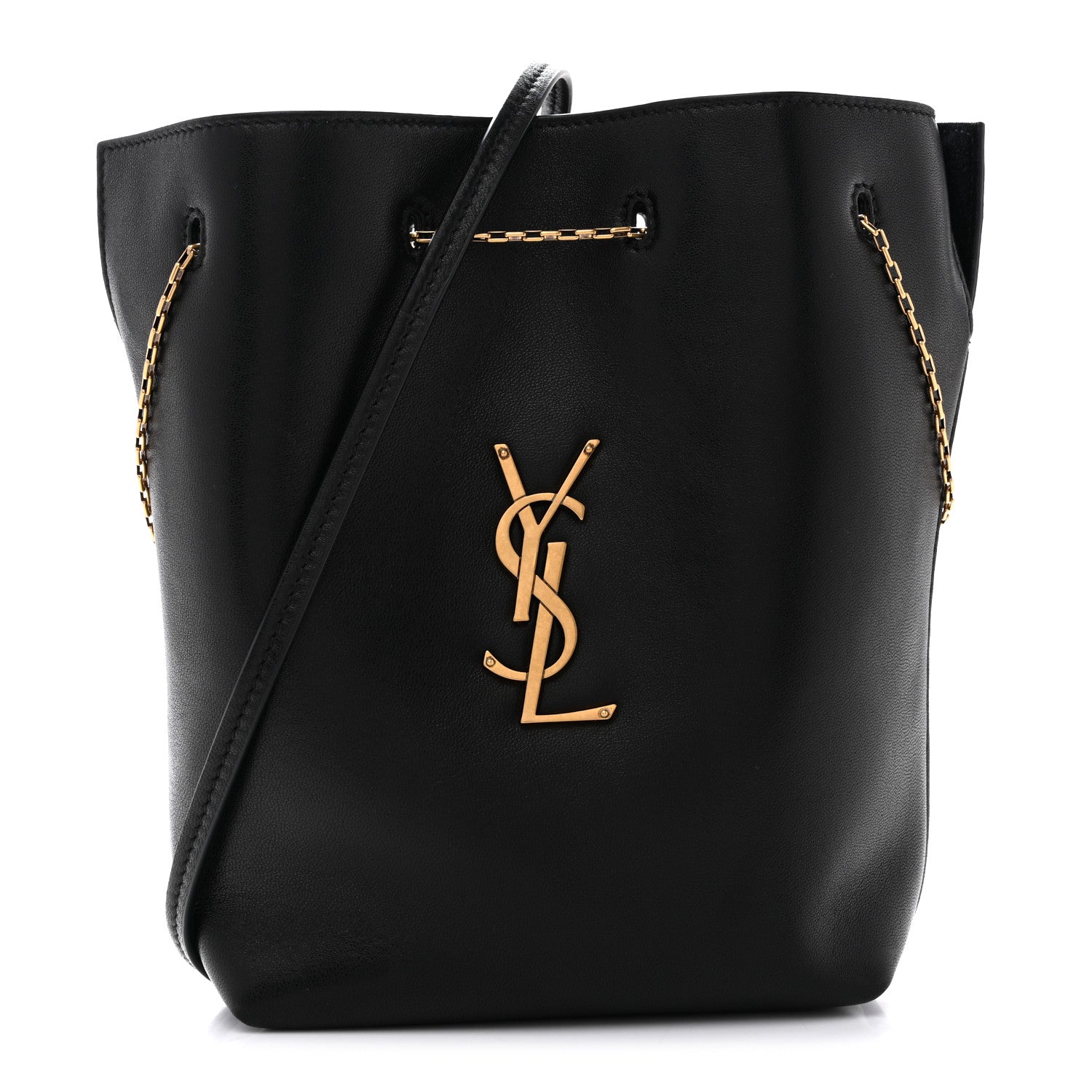 Lambskin Pochon Shoulder Bag Black