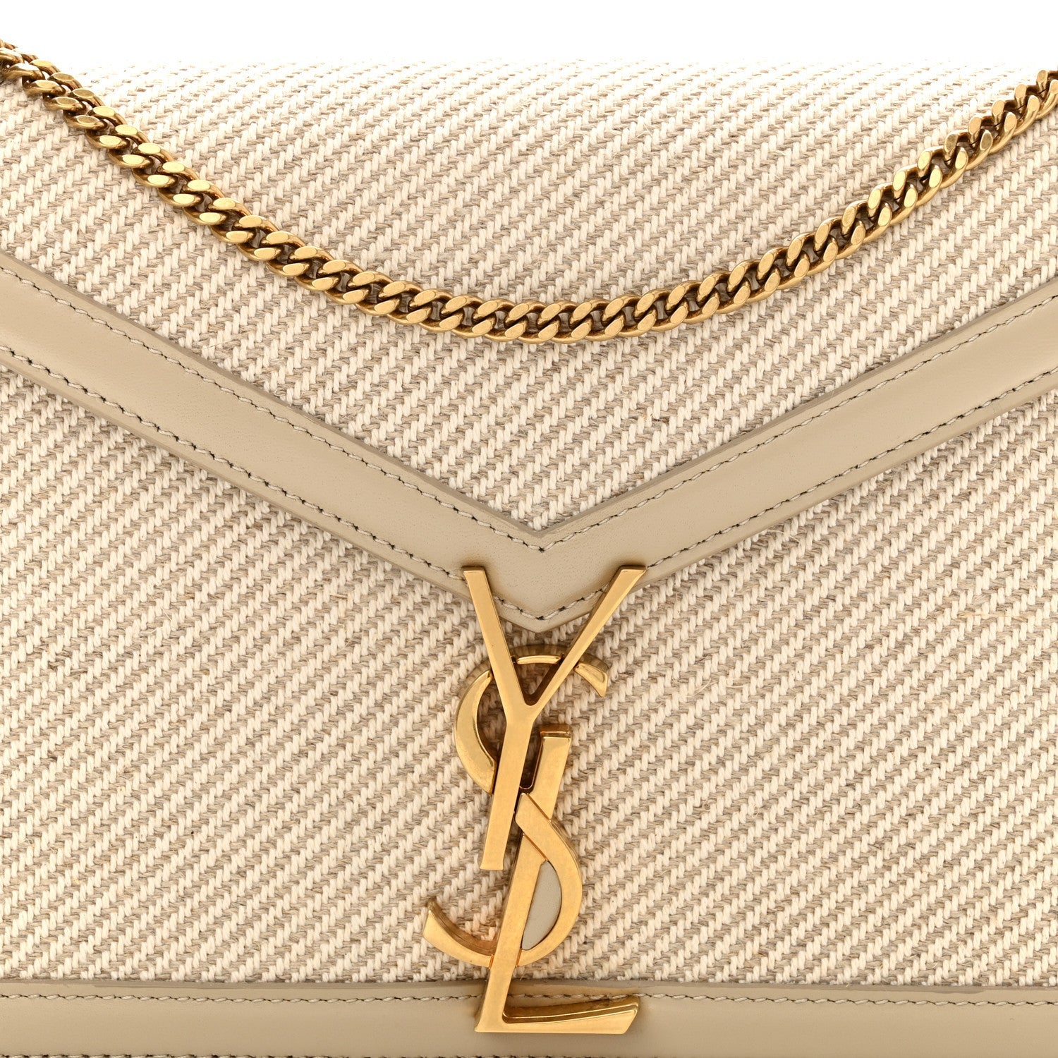 Canvas Calfskin Classic Monogram Cassandra Natural Beige Sea Salt