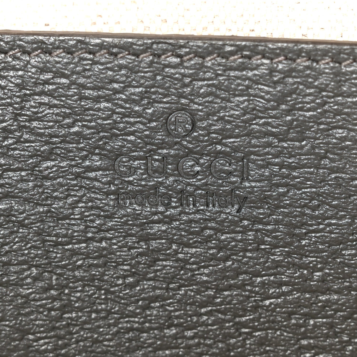GG Supreme Monogram Textured Dollar Calfskin Small Ophidia Top Handle Shoulder Bag  Grey Black Graphite Grey