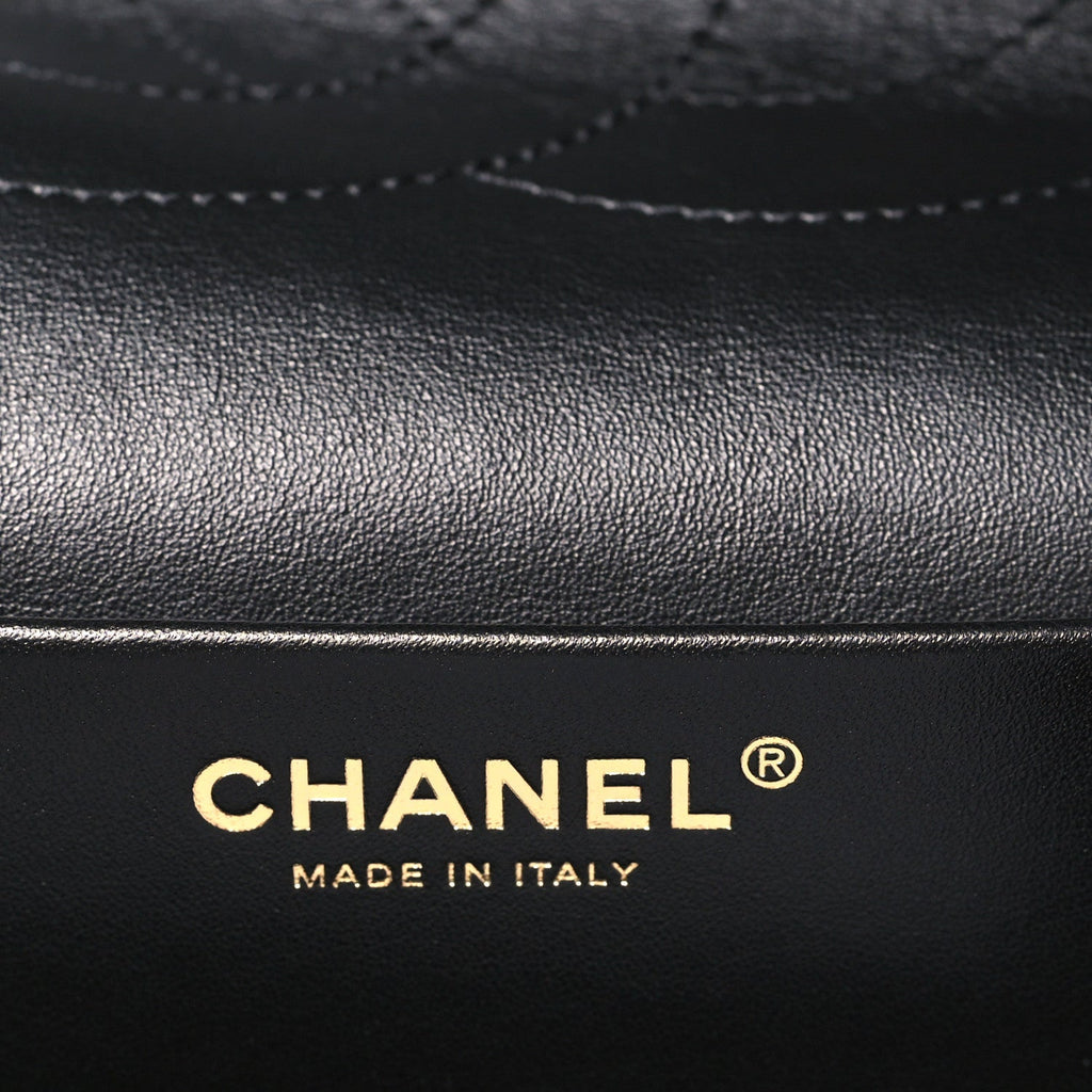 Suede Calfskin Small Souplissimo Maxi Flap Black