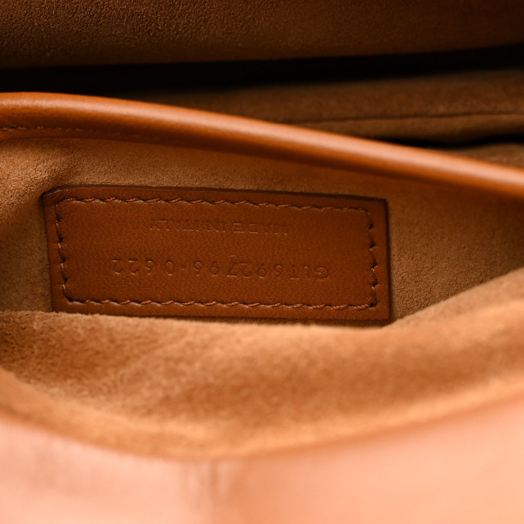 Smooth Calfskin Small Charlie Shoulder Bag Miel Dark